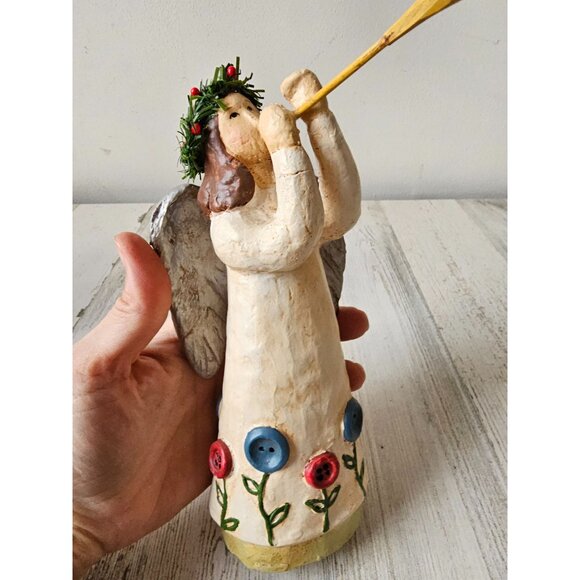 Midwest cannon falls angel trumpet cherub figurine statue Xmas decor spring flow - Picture 8 of 9